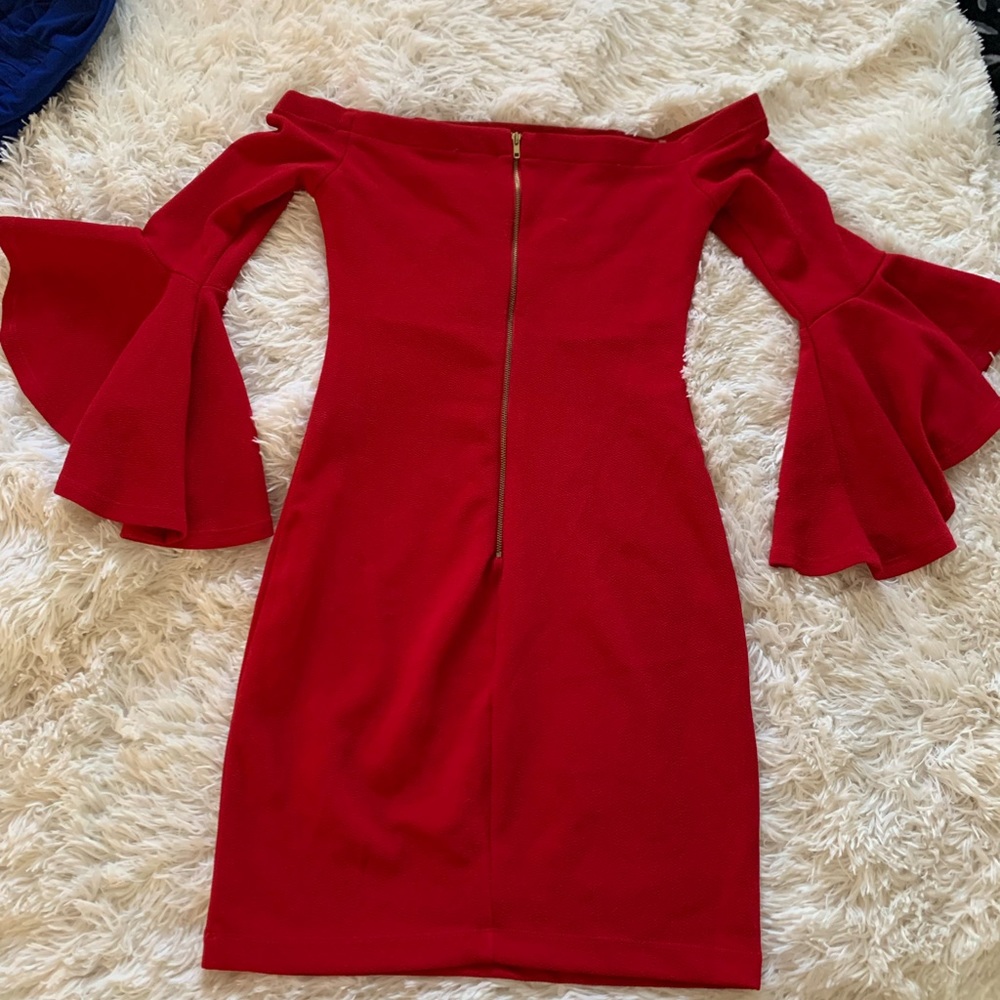 Beautiful off the shoulder red dress